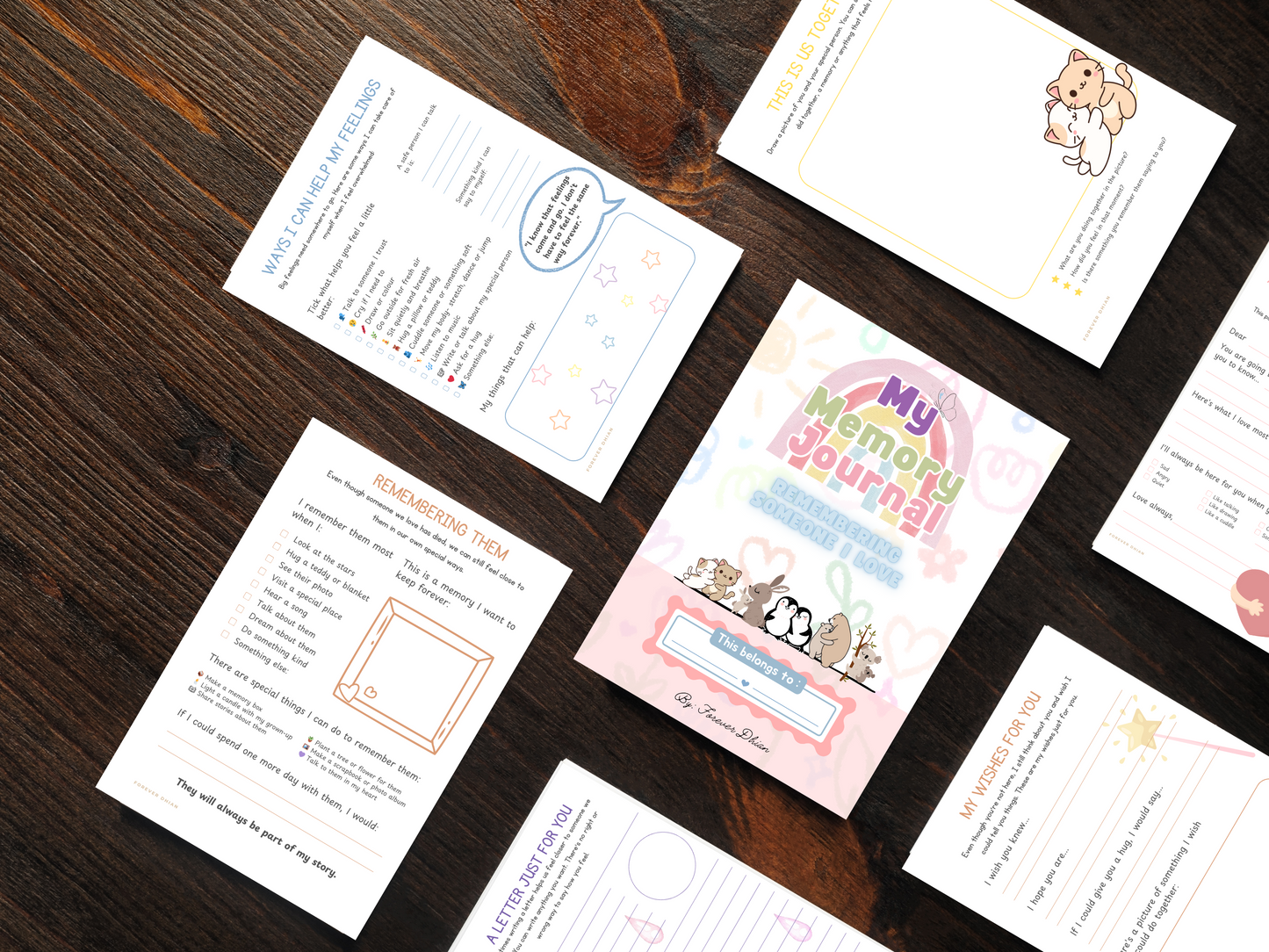 Remembering Someone I Love Memory Journal | Gentle Grief Journal for Children | Printable Memory & Feelings Activity Book (18 Pages + Bonus)