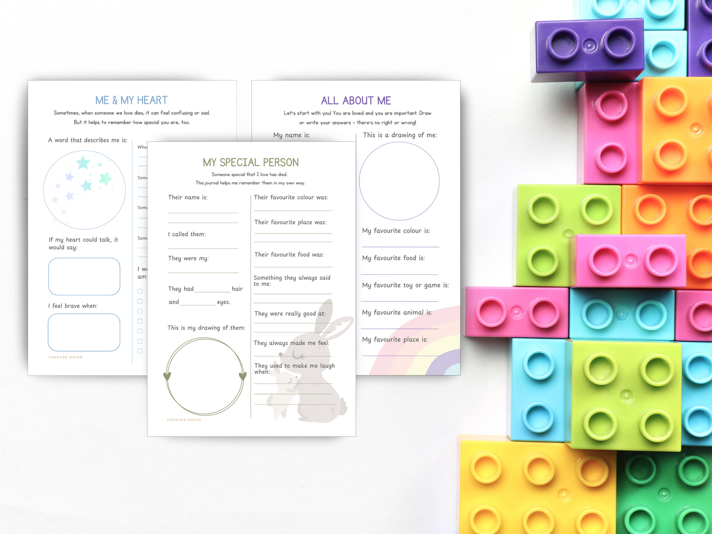 Remembering Someone I Love Memory Journal | Gentle Grief Journal for Children | Printable Memory & Feelings Activity Book (18 Pages + Bonus)