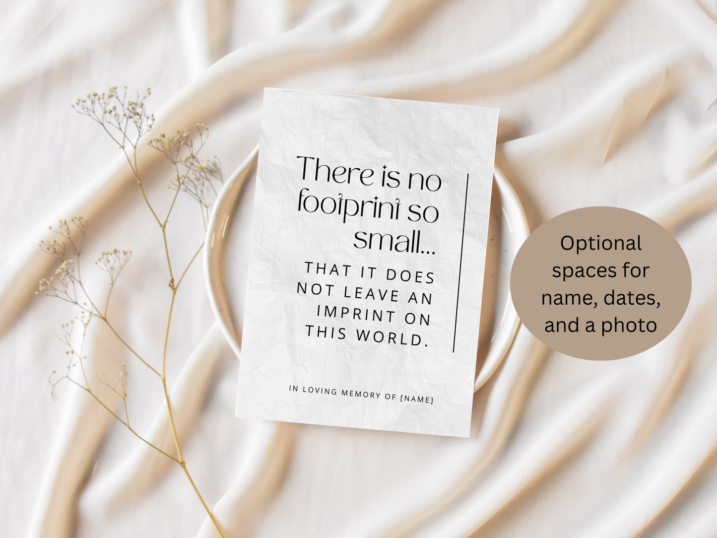 “In Memory of You” – 15 Editable Quote Templates for Child Loss