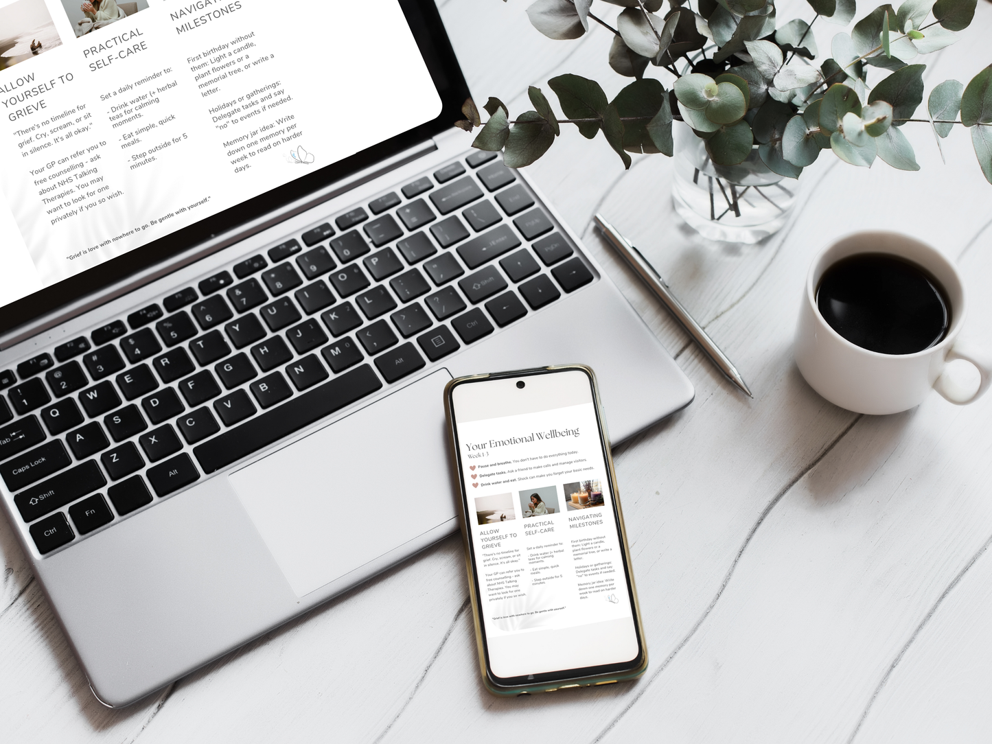 Gentle Sudden Loss Emergency Checklist: UK Protocol for Unexpected Death, First 24hrs & Grief Support (8-Page Printable Guide)