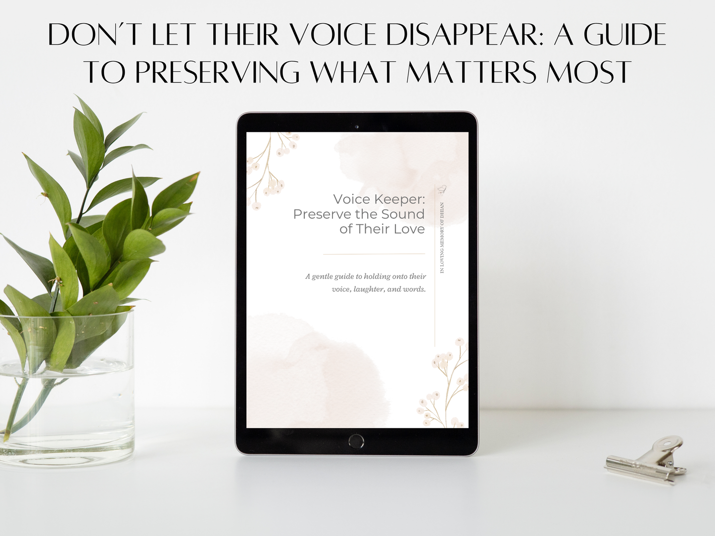 Voice Memory Keepsake Journal – Preserve Their Words, Laughter & Last Messages (Includes emotional keywords + core features)