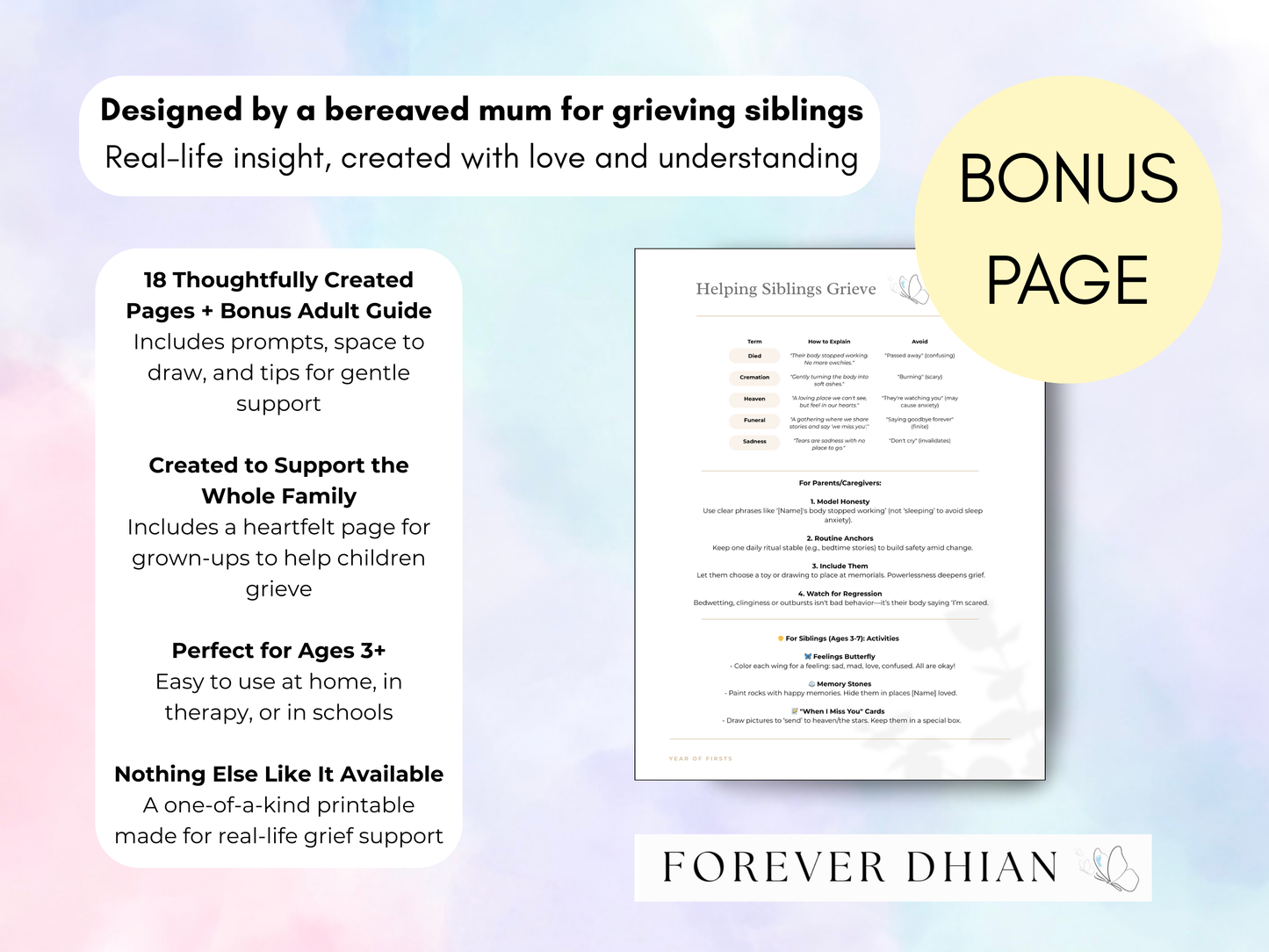 Remembering Someone I Love Memory Journal | Gentle Grief Journal for Children | Printable Memory & Feelings Activity Book (18 Pages + Bonus)