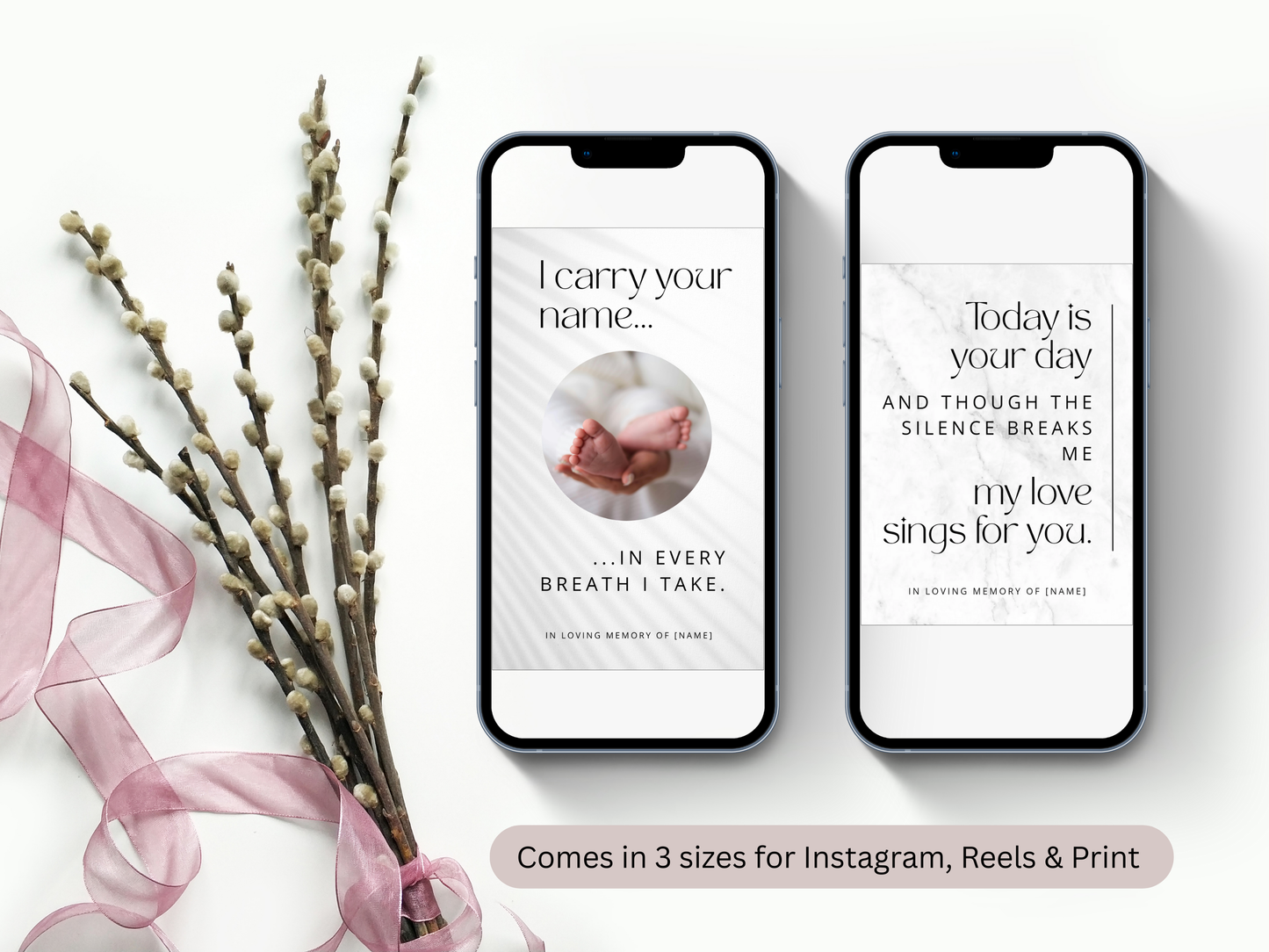 “In Memory of You” – 15 Editable Quote Templates for Child Loss